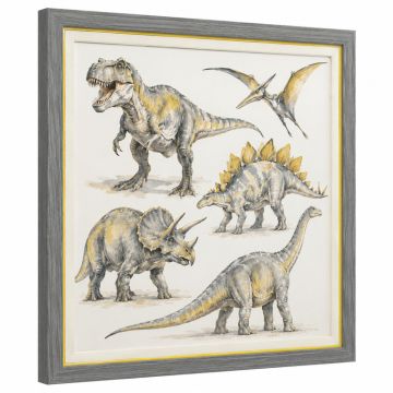 Boxx Dinosaur Species Framed Art