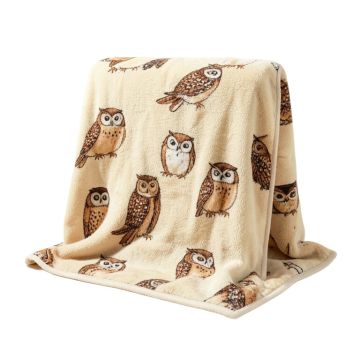 11 Owls Mink Blanket