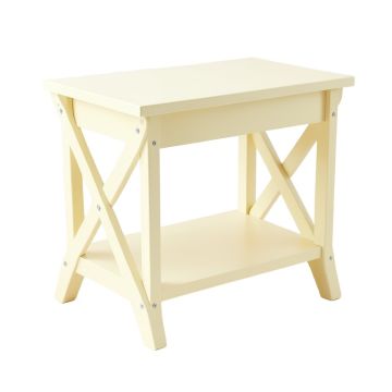 Oak Arc Side Table - Cream