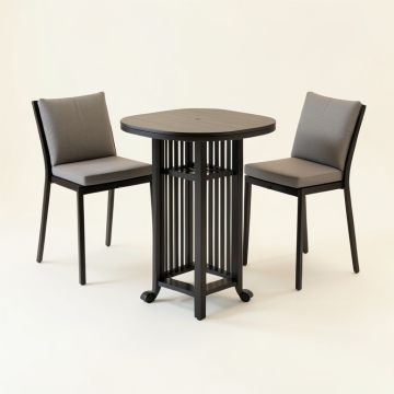 Dajhia 3 Piece Bar Height Dining Set With Cushions (synthetic illustration; no displayed measurements)
