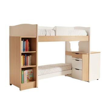 Friedman Bunk Bed With Bookcase And Desk