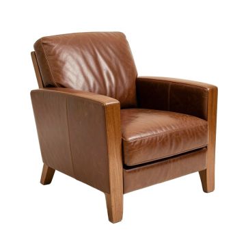 Dylon 28 '' Wide Genuine Leather Armchair
