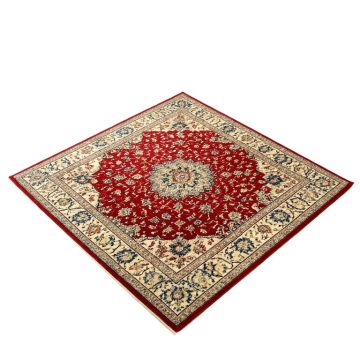 Sotion Oriental Machine Made Power Loom Wool/Polyester Red/Beige/Blue Area Rug