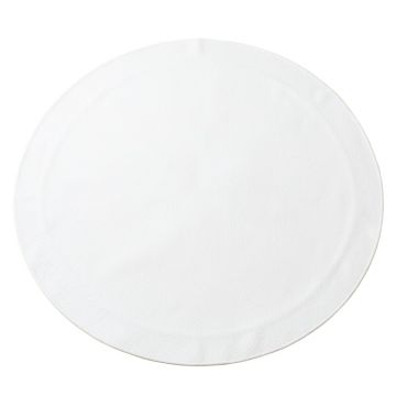Ash Branch Round Area Rug - White