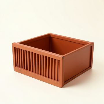 Birch Dell Empty Furniture-Style Litter Enclosure - Terracotta (synthetic illustration; no displayed measurements)