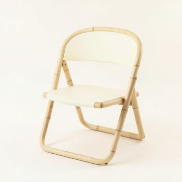 Birch Dell Folding Outdoor Chair - Cream (synthetic illustration; no displayed measurements)