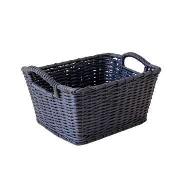 Cedar Branch Empty Storage Basket - Navy