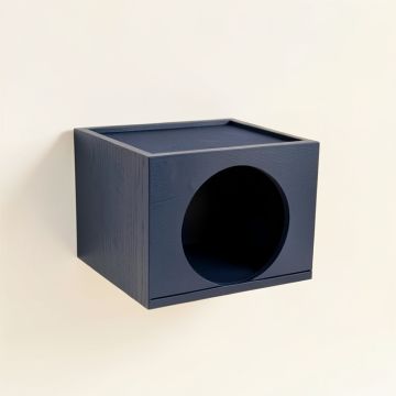 Clay Canyon Wall-Mounted Cat Perch - Navy (synthetic illustration; no displayed measurements)