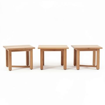 Quito Wood 3 Piece Coffee Table Set (synthetic illustration; no displayed measurements)