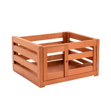 River Bridge Empty Furniture-Style Pet Crate - Terracotta