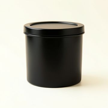 Clay Dale Storage Canister With Lid - Black (synthetic illustration; no displayed measurements)