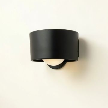 Flint Branch Wall Sconce Mounted On A Plain Wall - Black (synthetic illustration; no displayed measurements)