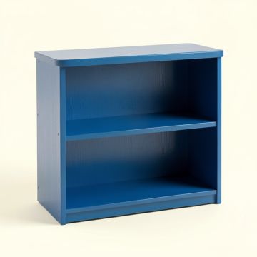 Brook Bridge Low Bookcase - Blue (synthetic illustration; no displayed measurements)