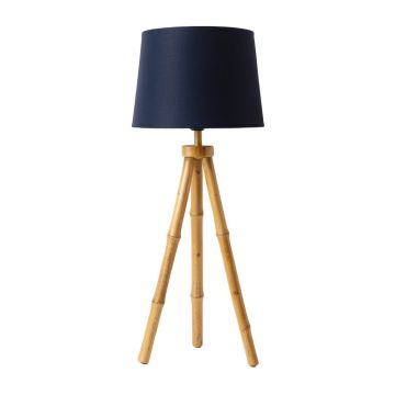 Cedar Bend Floor Lamp With A Plain Fabric Shade - Navy