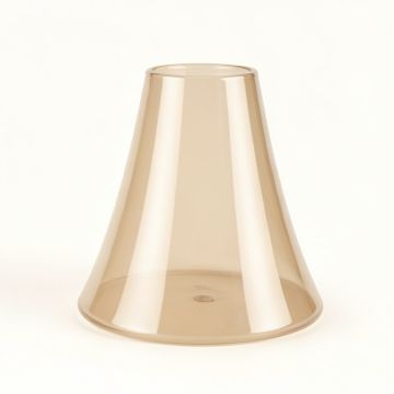 5 '' H Glass Bell Lamp Shade ( Screw On ) In Beige (synthetic illustration; no displayed measurements)
