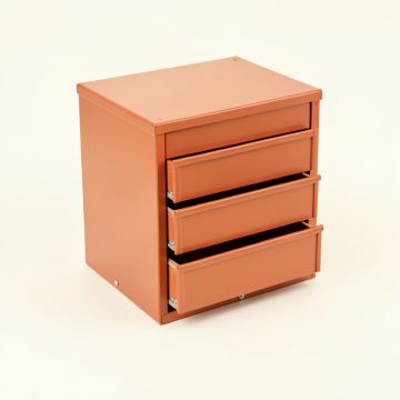 Briar Crest Small-Parts Storage Drawer Cabinet - Terracotta (synthetic illustration; no displayed measurements)