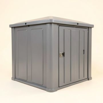 Stoney Resin Outdoor 4 Ft. 4 In . W X 2 Ft. 8 In . D Plastic Horizontal Storage Shed (synthetic illustration; no displayed measurements)