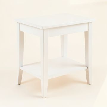 Rowan Arc Side Table - White (synthetic illustration; no displayed measurements)