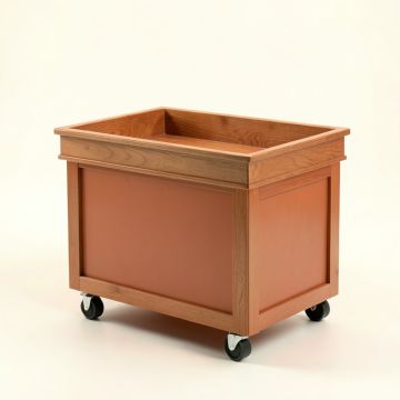 Rowan Bend Empty Rolling Workshop Cart - Terracotta (synthetic illustration; no displayed measurements)