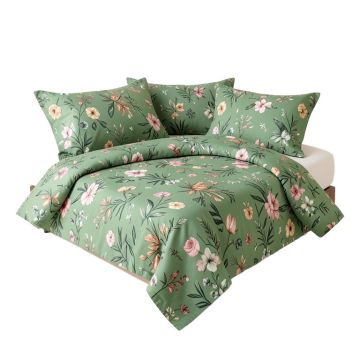 Botanical Floral Leaf 5 Piece Crib Bedding Set