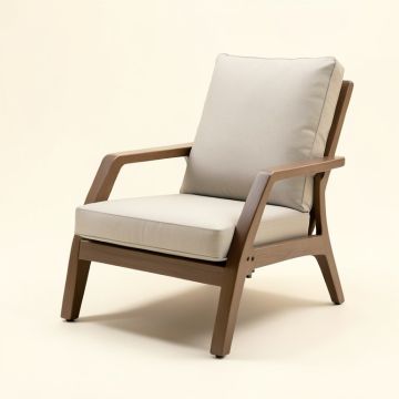 Berard All Weather Outdoor Patio Chair With Cushion (synthetic illustration; no displayed measurements)
