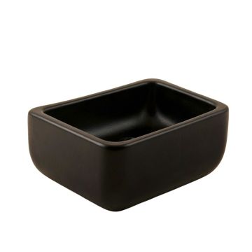 Black Ceramic Rectangular Vessel Bathroom Sink