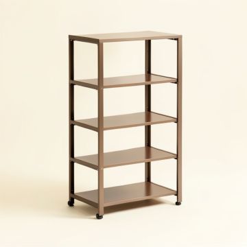 4-Tier Foldable Bookshelf (synthetic illustration; no displayed measurements)