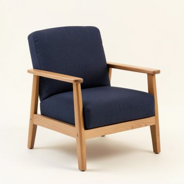 Dawn Field Upholstered Armchair - Navy (synthetic illustration; no displayed measurements)