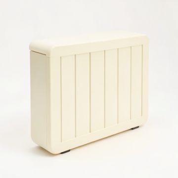 Ash Bluff Narrow Outdoor Storage Bench - Cream (synthetic illustration; no displayed measurements)