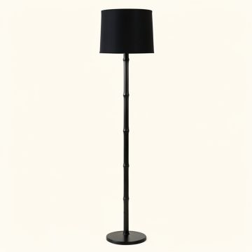 Willow Canyon Floor Lamp With A Plain Fabric Shade - Black (synthetic illustration; no displayed measurements)