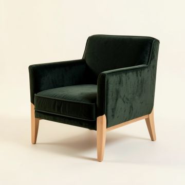 39.37 '' Wide Velvet Armchair (synthetic illustration; no displayed measurements)