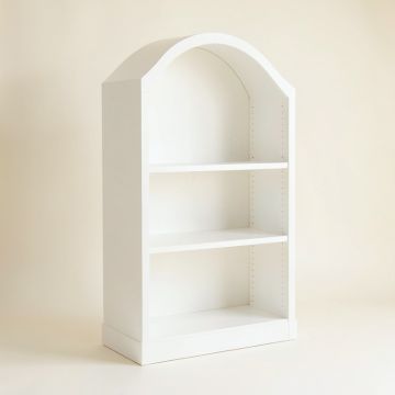 Rowan Crest Freestanding Bookcase - White (synthetic illustration; no displayed measurements)