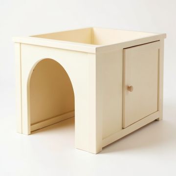 Spruce Falls Empty Furniture-Style Litter Enclosure - Cream (synthetic illustration; no displayed measurements)