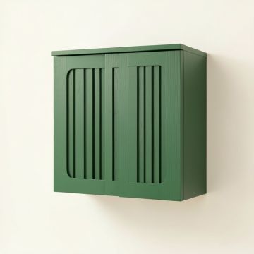 Clay Crossing Wall-Mounted Entry Cabinet - Green (synthetic illustration; no displayed measurements)