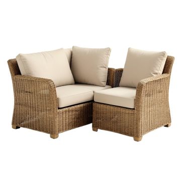 Zora Patio Sectional And Lounge Chair With Cushions