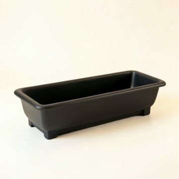 Clay Branch Empty Railing Planter With Integral Brackets - Black (synthetic illustration; no displayed measurements)