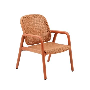 Reed Branch Outdoor Lounge Chair - Terracotta (synthetic illustration; no displayed measurements)