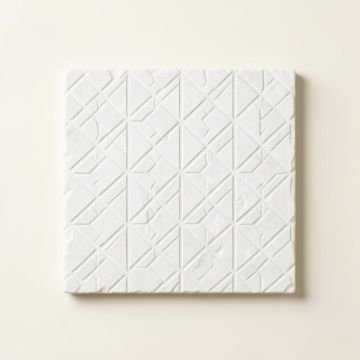 Aspen Branch Uninstalled Square Decorative Tile - White (synthetic illustration; no displayed measurements)