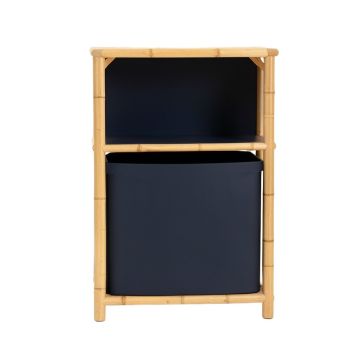 Cove Canyon Freestanding Pull-Out Hamper Cabinet - Navy