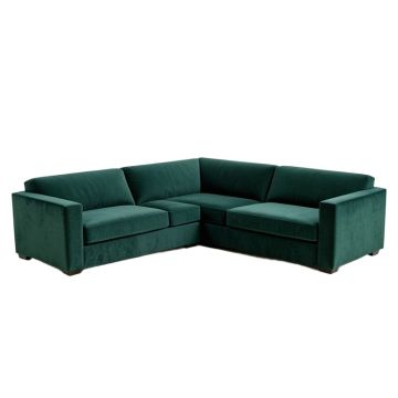 Wetumka 124.5 '' Wide Velvet Symmetrical Modular Corner Sectional