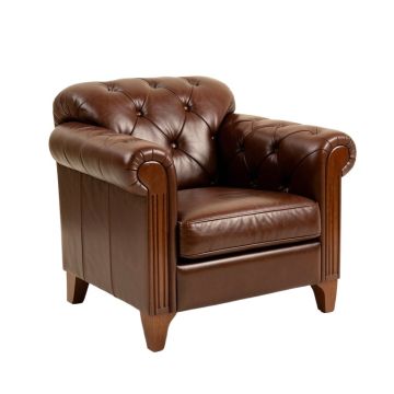 Delmas 45 '' Wide Tufted Top Grain Leather Armchair