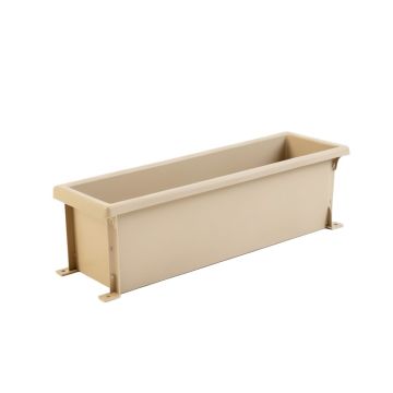 Meadow Bluff Empty Railing Planter With Integral Brackets - Beige