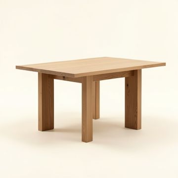 Facet Solid Wood Dining Table (synthetic illustration; no displayed measurements)