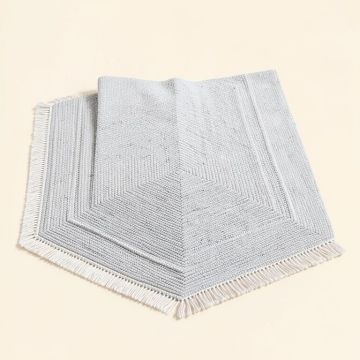 Michaela Geometric Braided Light Gray Indoor / Outdoor Area Rug (synthetic illustration; no displayed measurements)