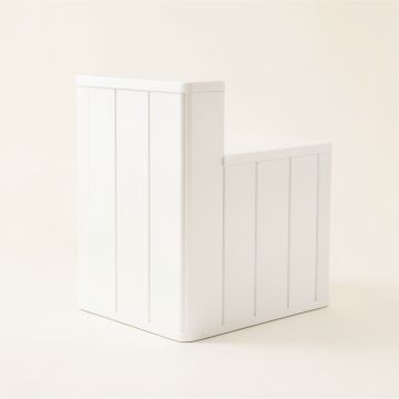 Slate Dale Narrow Outdoor Storage Bench - White (synthetic illustration; no displayed measurements)