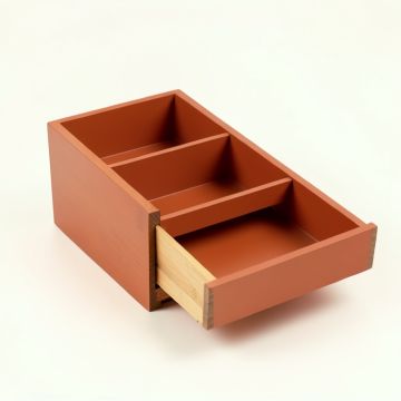 Slate Bend Empty Coffee-Station Organizer - Terracotta (synthetic illustration; no displayed measurements)