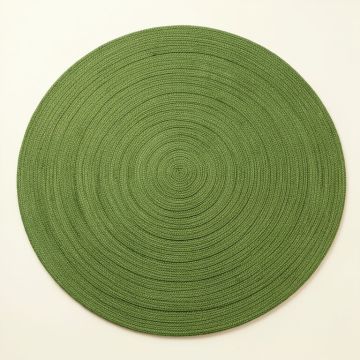 Flint Bluff Round Area Rug - Green (synthetic illustration; no displayed measurements)