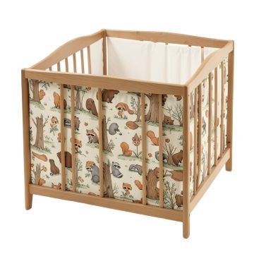 Acorn Woodland Fox Raccoon Squirrel And Bear Baby Nursery 3 Piece Crib Bedding Set