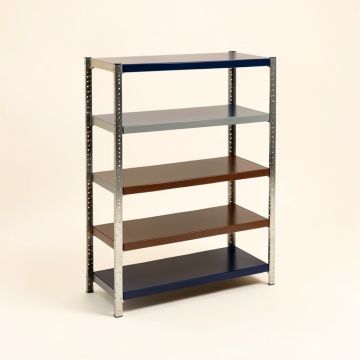 Burke 73 '' H X 36 '' W X 18 '' D 5-Tier Metal Storage Shelves (synthetic illustration; no displayed measurements)