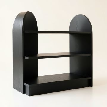 Maple Branch Desktop Shelving Unit - Black (synthetic illustration; no displayed measurements)